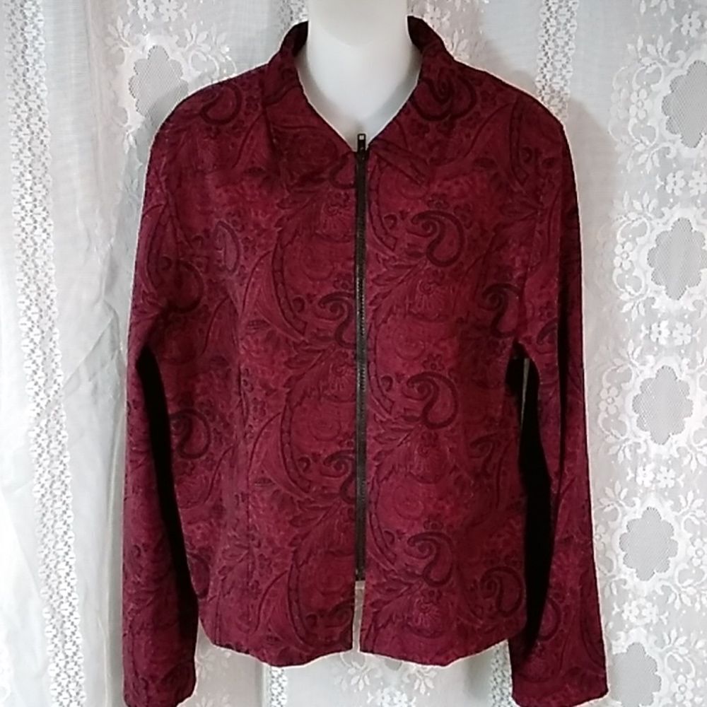 Dressbarn Women's Ree Burgundy Top Blazer Size Approximately L XL